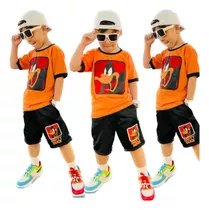 Conjunto Kvani Infantil Masculino Estiloso Camiseta Bermuda