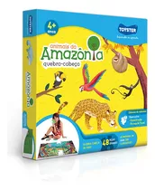 Quebra-cabeça Animais Da Amazônia 48 Peças Grandão Toyster