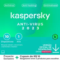 Kaspersky  Versão Anti-virus 10 Pc 1 Ano Envio Imediato