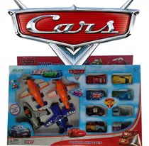 Kit 12 Carrinhos Fricção Filme Carros 3 Relampago Mcqueen Cor Cinza Personagem Cars