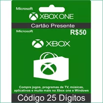 Cartão Presente Microsoft Xbox R$50