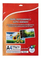 Papel Fotográfico Adesivo Premium A4 Glossy 115g  200 Folhas