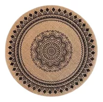 Individual Centro De Mesa De Arpillera Moderno Mandala 38cm