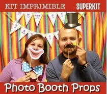 Kit Imprimible Photobooth Props Bodas Cumpleaños