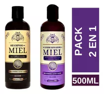 Shampoo Y Acondicionador De Miel, Pack 2, 500ml, Brillo