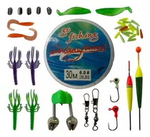 Kit Accesorios Para Pesca Señuelos Nylon Flotadores Plomos