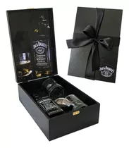 Kit Whisky Jack Daniels Presente + 2 Copos Vidro + Dosador