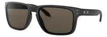 Óculos De Sol Oakley Holbrook Xl Extra Large Armação De O Matter Cor Matte Black, Lente Warm Grey De Plutonite Clássica, Haste Matte Black De O Matter - Oo9417