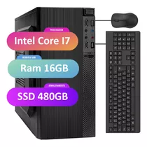 Computador Cpu Intel Core I7 16gb Ssd 480gb + Kit Strong Tec