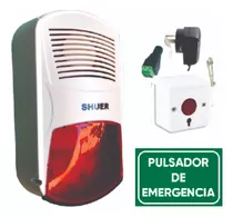 Sirena  Emergencia Con Pulsador Avisador Para Discapacitado