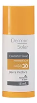 Protector Solar Dermur Solar Barra Incolora 15 Ml. -