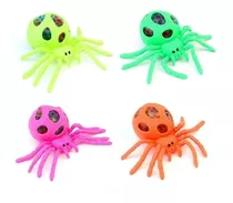 Pack 4 Squichy Araña Slime Antiestres Tierno Blandito Suave