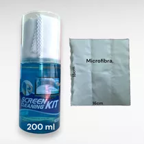 Limpa Tela 200ml Kit Pano Microfibra