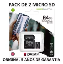 Micro Sd 64gb Kingston Clase 10 * Original 5 Años Garantía