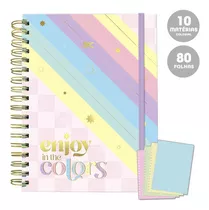 Caderno Smart Colegial 10 Materias 80fl Enjoy Colors Dac