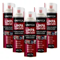 Kit 5 Limpa Contato Eletronico Eletrico 300ml Pc Pilha