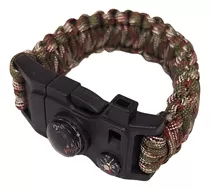 Pulsera Cordon Tactico Survival Silbato Brujula Cuchillo