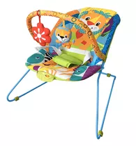 Cadeira De Balanço Para Bebê Baby Style Repouseira Lite Safari Laranja