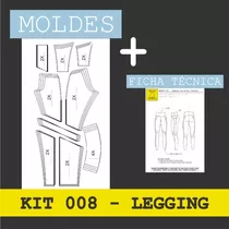 Kit 008 Modelagem Legging Com Bolso Pdf A4 / Audaces Moldes
