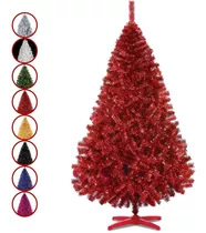 Arbol Pino Colores Navidad Artificial Naviplastic 220cm Color Rojo