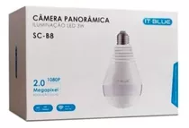 Camera De Seguraca Espi Lampada 360 Panoramica Wifi Sc-b8