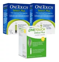 Kit One Touch Select Plus 100 Tiras Y 100 Lancetas