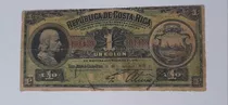 Billete 1 Colon 1918, República Costa Rica Muy Buen Estado.