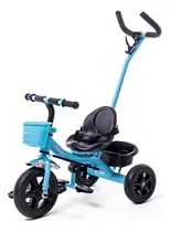 Triciclo Con Manija Direccional Bebesit Canasto. Color Azul