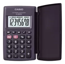 Calculadora De Bolsillo Casio Hl-820lv Con Tapa 8 Dígitos Color Negro