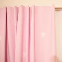 Juego Cortinas Blackout Rosa Infantil Para Dormitorios Envio