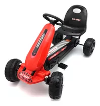 Auto Kart A Pedal Ruedas Plastico Rojo O Negro