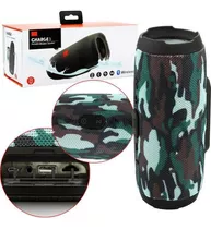 Alto-falante Portátil Bluetooth Charge 3 Som Potente E Limpo Cor Camuflado Voltagem 110v/220v