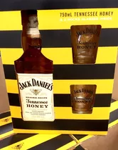 Whiskey Jack Daniels Honey +2 Vasos Whisky Local A La Calle