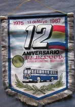 Antiguo Banderin De Omnibus Reincoop Uruguay 12 Aniv