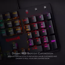 Teclado Gamer Redragon Shrapnel K589rgb Qwerty Outemu Blue Lp Español Latinoamérica Color Negro Con Luz Rgb