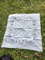 Pañuelo Bandana De Algodón Estampado (1j) Verde Agua