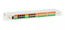 Régua Patch Panel Poe 8 Portas Módulo Fast + Módulo Gbe