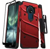 Funda Zizo Nokia C5 Endi/ Protector/rojo/negro