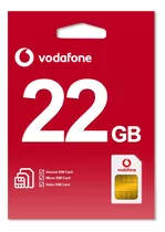 Chip 5g Europa +40 Países - 22gb - 28 Dias - Vodafone
