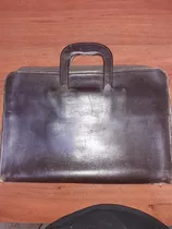 Antiguo Portafolio Hombre De Cuero Con  Sierre A Reparar 