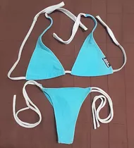 Bikini Turquesa / Celeste Brasilera Talle Pequeño 