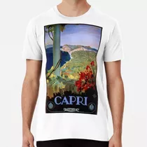 Remera Cartel De Viaje De La Vendimia Capri Italia Algodon P