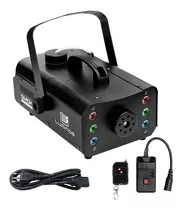 Máquina De Fumaça 1200w Com 6 Leds Rgb Controle Sem Fio 220v Cor Preta