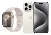 iPhone 15 Pro Max Branco  E Apple Watch Serie 9 Estelar 41mm
