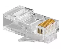 10x Plugue De Rede Modelo Rj45 Conector Emenda Transparente