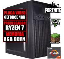 Pc Gamer Ddr4 - Amd Ryzen 7 / Placa Video 4gb / Ssd 480gb