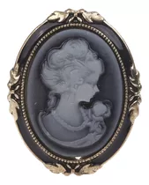 Cameo Con Diseño Victoriano Vintage De Queen Lady, Color Neg