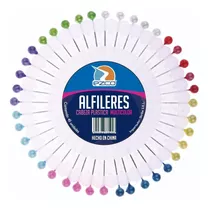 Alfiler Cabeza Multicolor Ezco  X1 U Disco 40 Alfileres