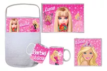 Set Jardin Barbie Toalla Mantelito Servilleta Taza 4