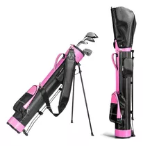 Bolsa De Palos De Golf Con Cinta Ajustable, Divisor, 3 Bolsillos, Fácil De Trasportar Y Duradera, Bolsa Profesional Para Palos De Golf, Rosa